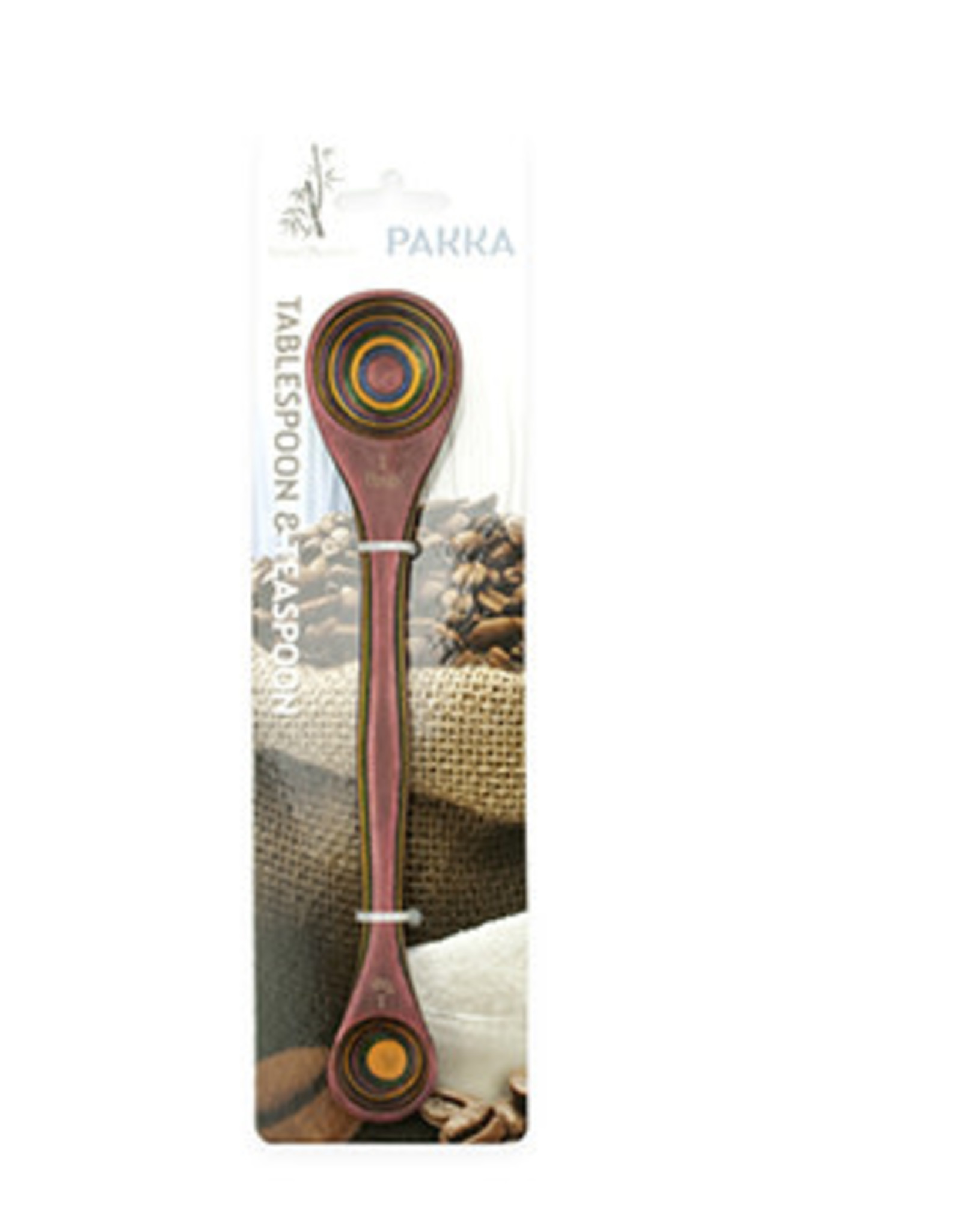 Wilshire Industries PAKKA WOOD DOUBLE MEASURING SPOON - multiple colors