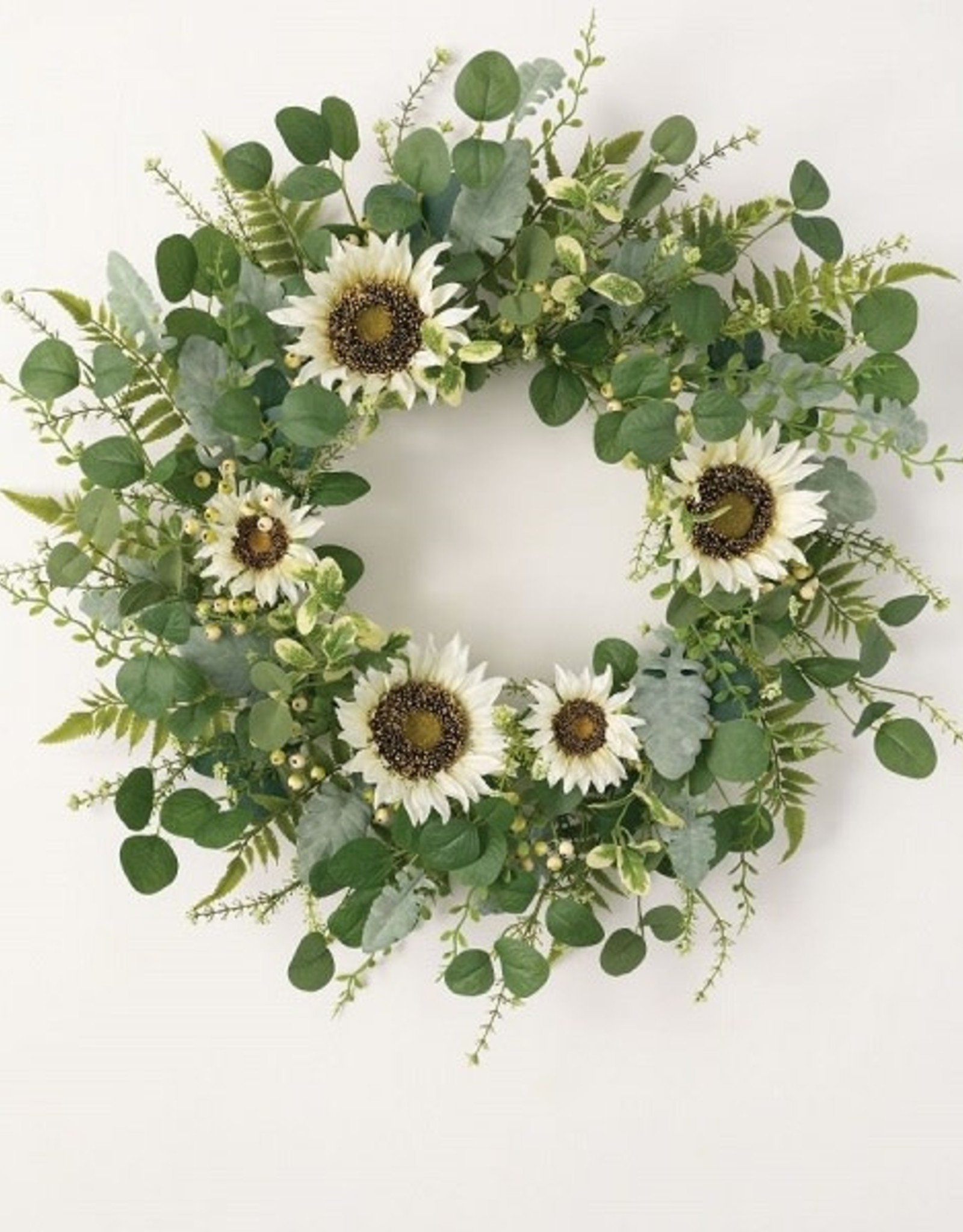 Sullivans SUNFLOWER EUCULYPTUS BERRY WREATH