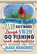 Carson Home CAMPING RULES GARDEN FLAG