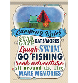 Carson Home CAMPING RULES GARDEN FLAG