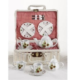 Delton LADY BUG BASKET PORCELAIN TEA SET