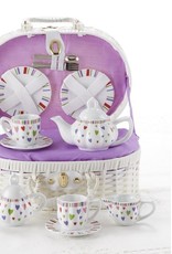 Delton/// HEARTS BASKET PORCELAIN TEA SET