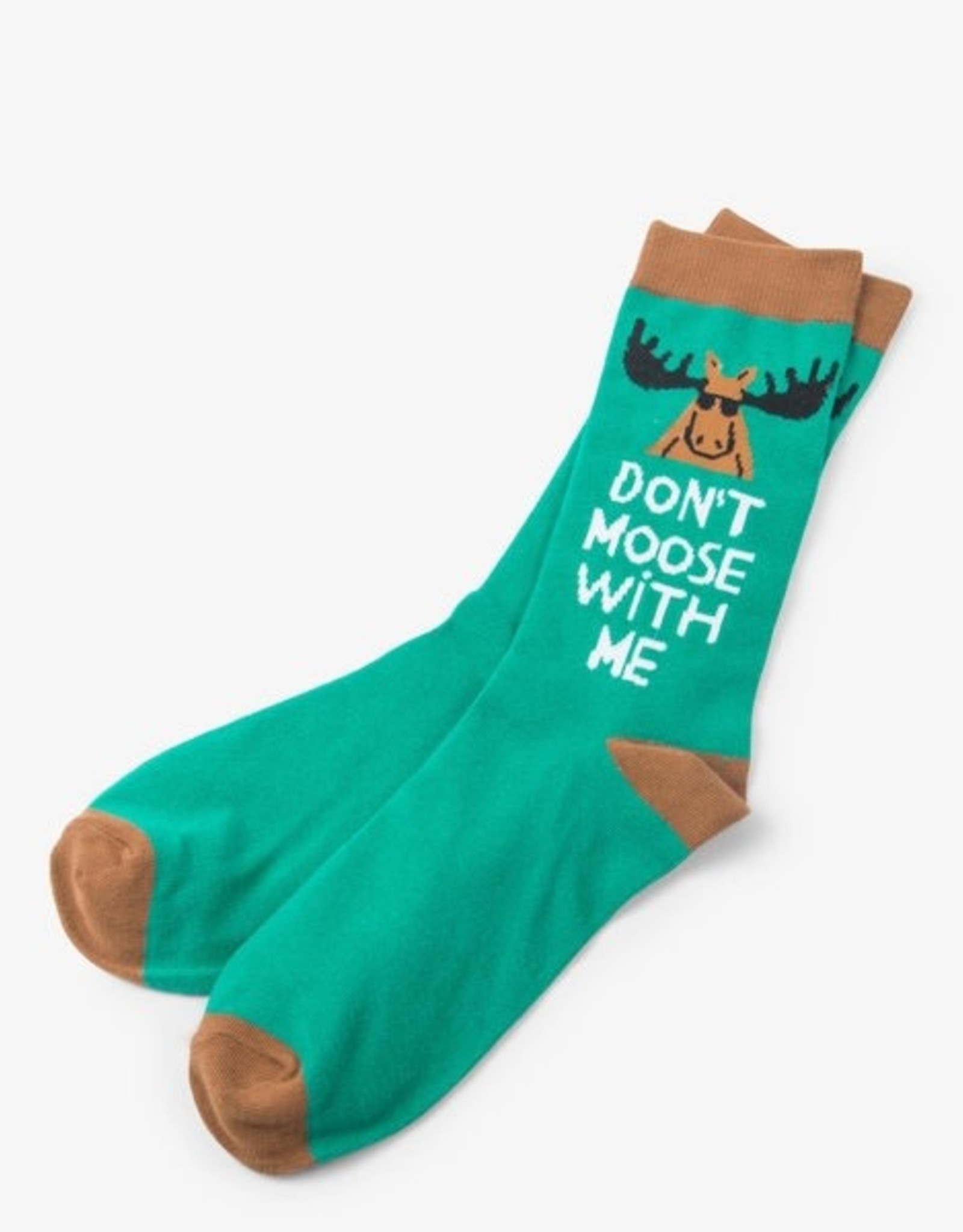 Little Blue House DON'T MOOSE WITH ME CREW SOCKS