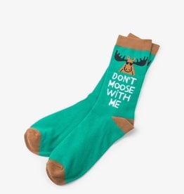 Little Blue House DON'T MOOSE WITH ME CREW SOCKS