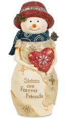 Pavilion Gift SISTERS BIRCHHEARTS SNOWMAN