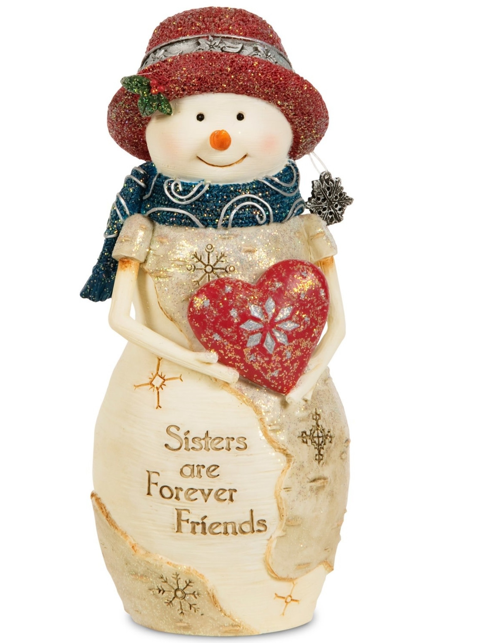 Pavilion Gift SISTERS BIRCHHEARTS SNOWMAN