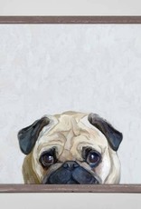 Oopsy Daisy / Green Box HUGS NEEDED PUG FRAMED CANVAS