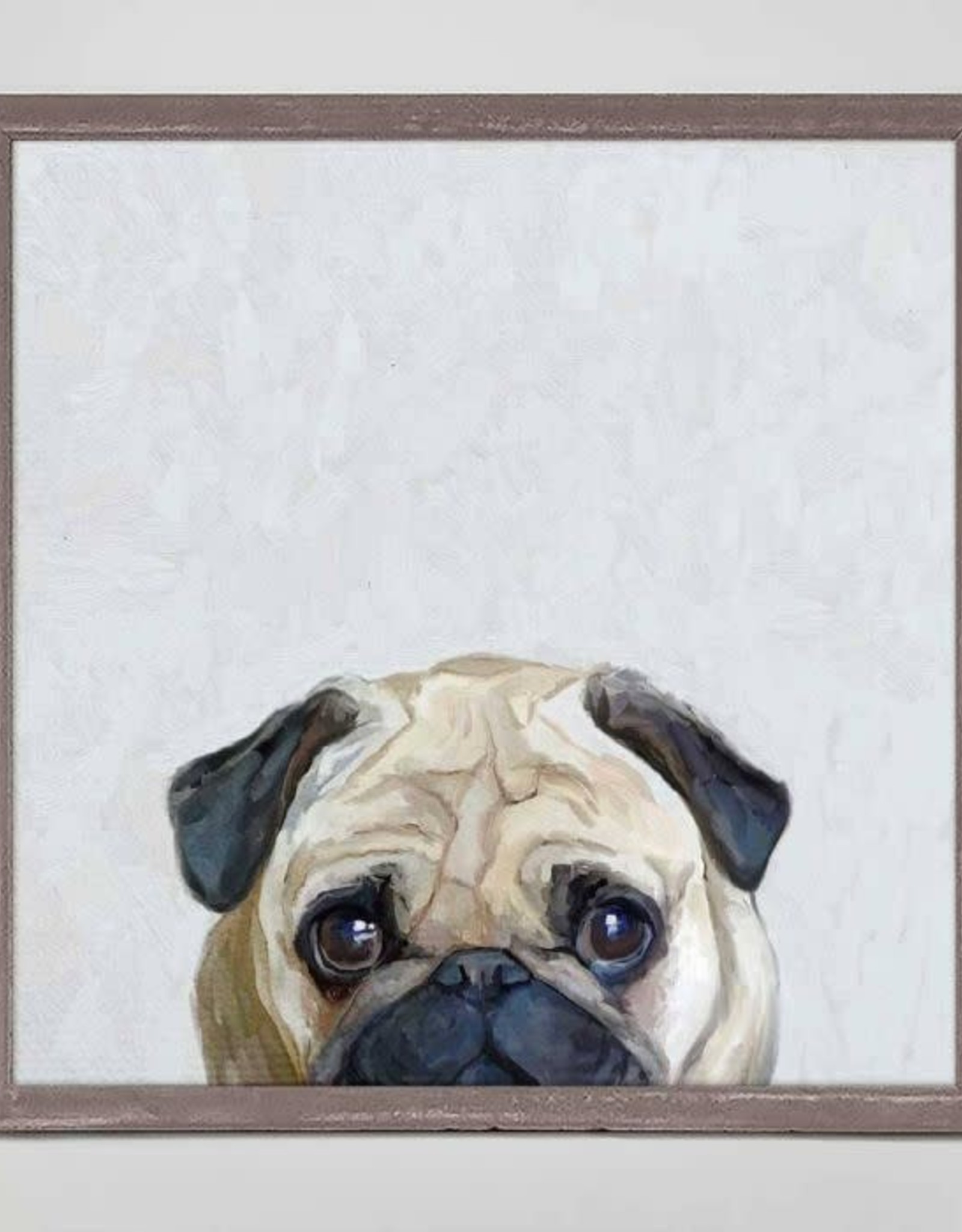 Oopsy Daisy / Green Box HUGS NEEDED PUG FRAMED CANVAS