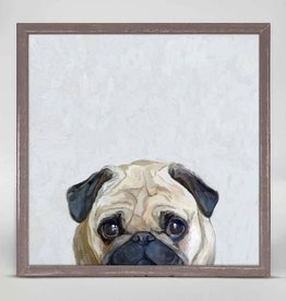 Oopsy Daisy / Green Box HUGS NEEDED PUG FRAMED CANVAS