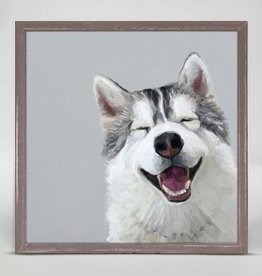 Oopsy Daisy / Green Box HAPPY HUSKY FRAMED CANVAS