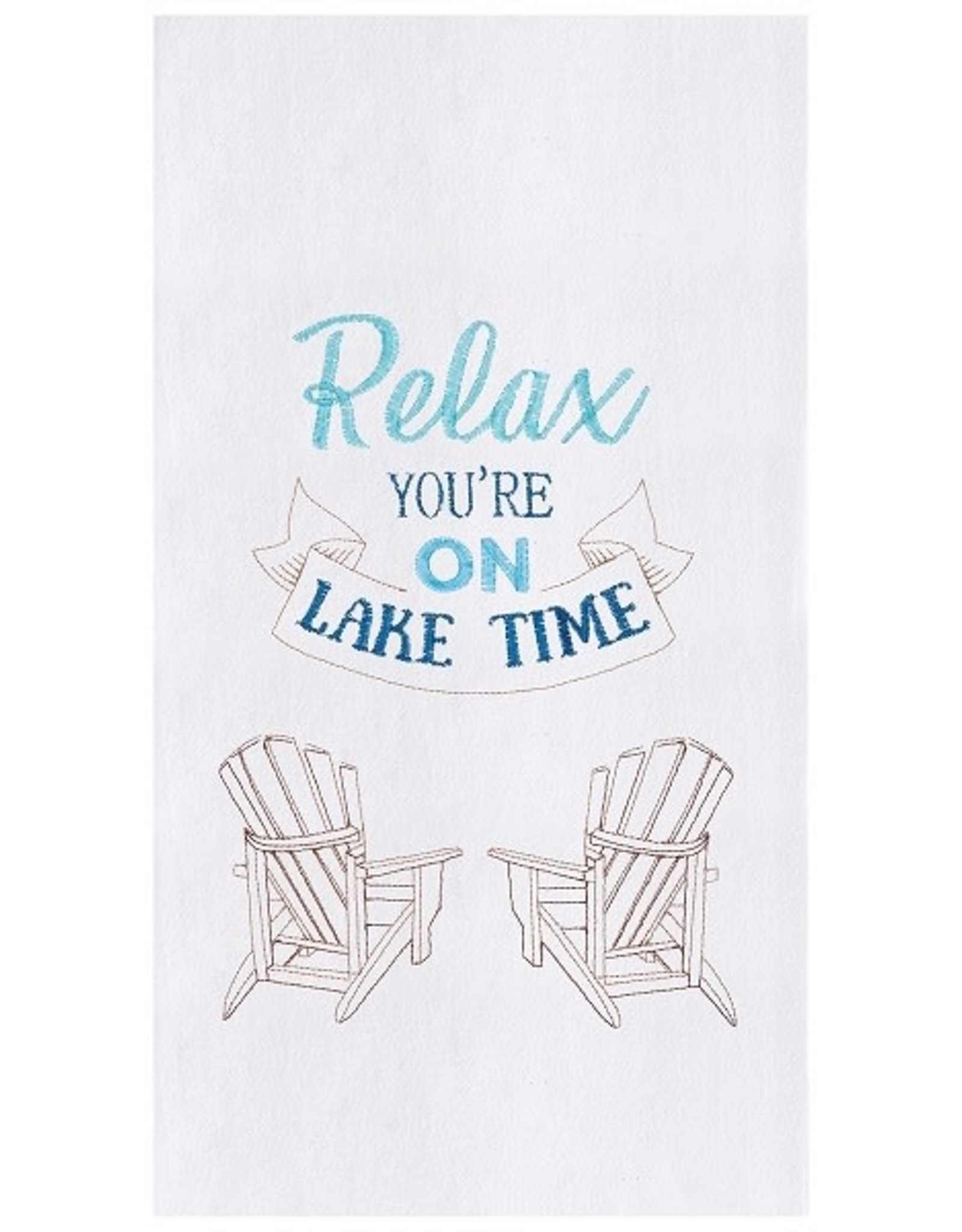 C and F Enterprises RELAX LAKE TIME KITCHEN TOWEL