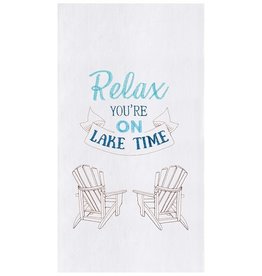 C and F Enterprises RELAX LAKE TIME KITCHEN TOWEL