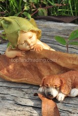 Top Land Trading SLEEPING FAIRY BABY WTH PUPPY