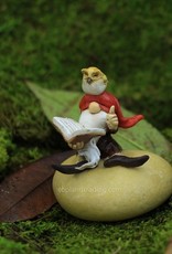 Top Land Trading GARDEN GNOME AND OWL READING BOOK