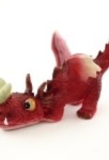 Top Land Trading MINI RED DRAGON PLAYING WITH BUTTERFLY