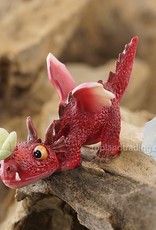 Top Land Trading MINI RED DRAGON PLAYING WITH BUTTERFLY