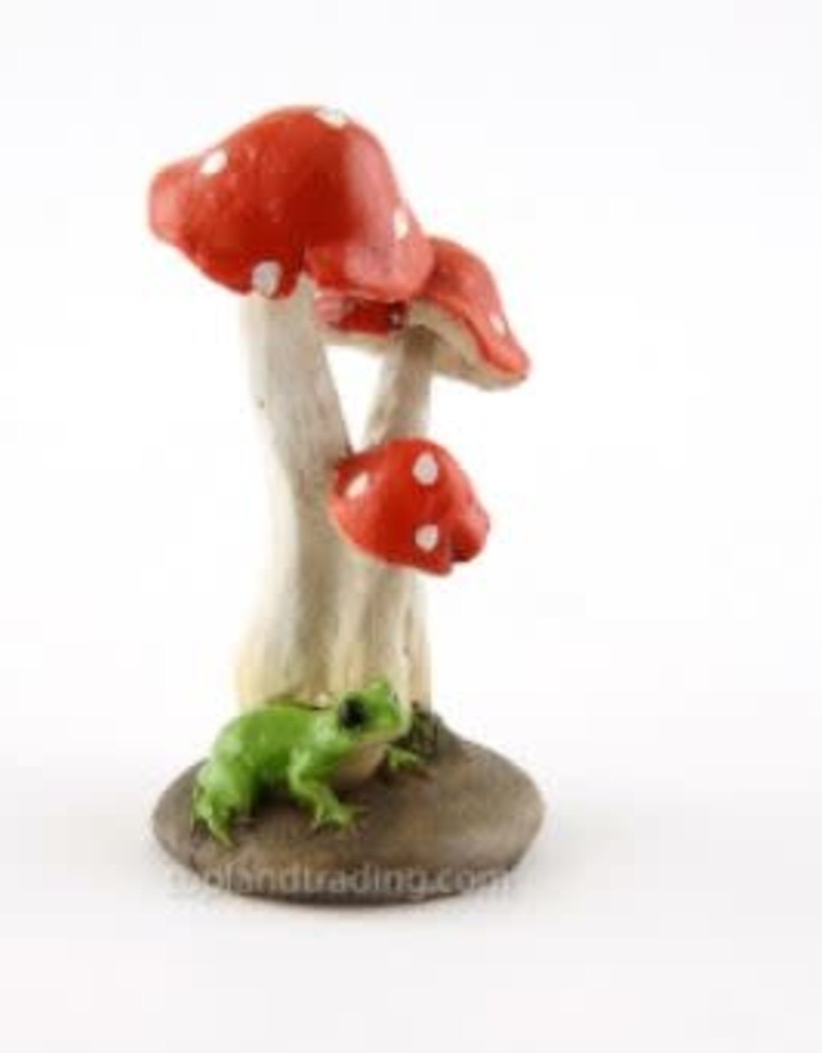 Top Land Trading MINI FROG WITH RED MUSHROOMS