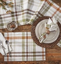 Serafina Home Decorative Fall Kitchen Towels with Autumn Days and Orange  Country Plaid Theme, Set of 4