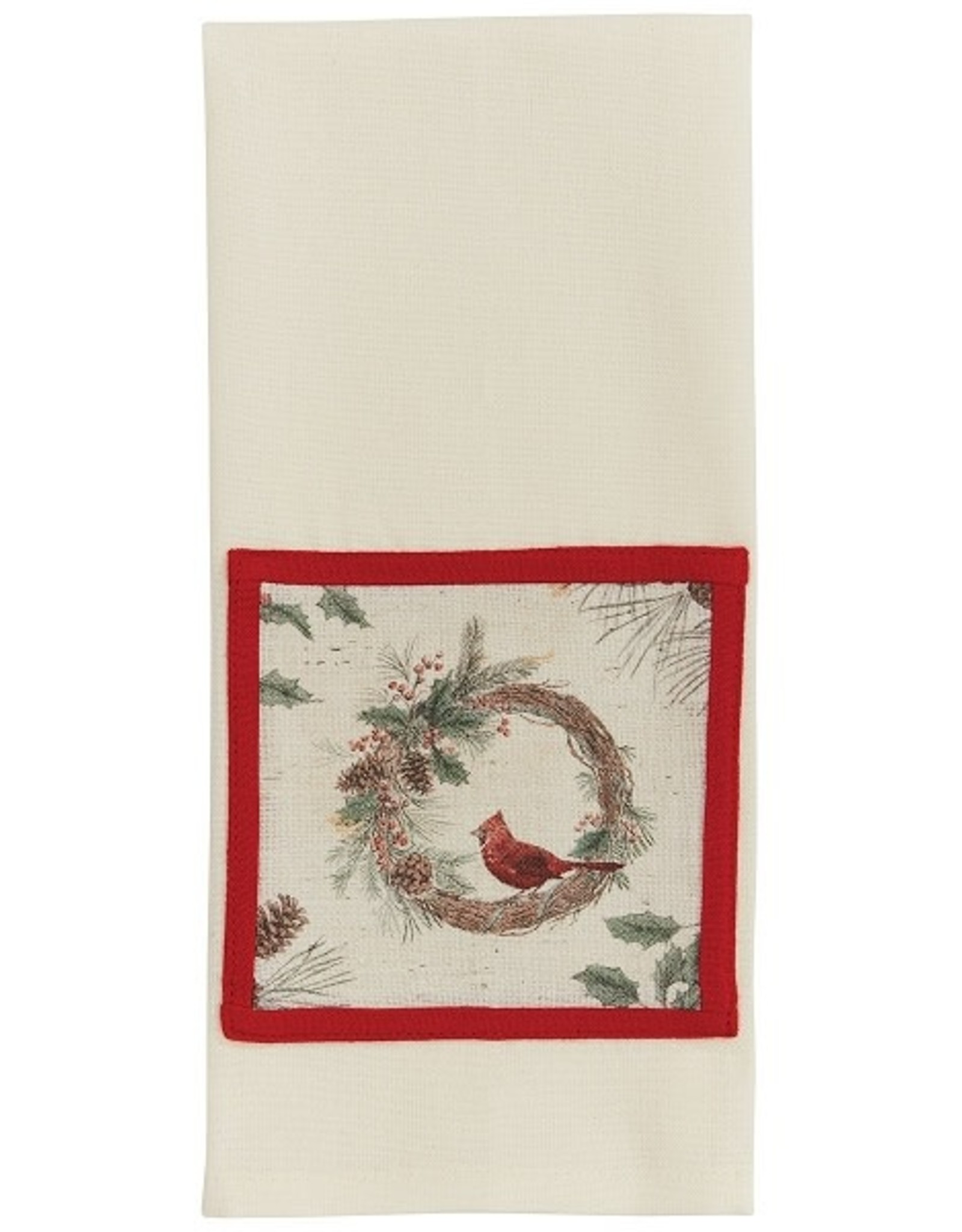 Park Designs WILD & BEAUTIFUL CARDINAL PATCH KITCHEN TOWEL