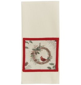 Park Designs WILD & BEAUTIFUL CARDINAL PATCH KITCHEN TOWEL