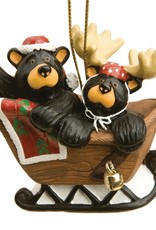 Demdaco BEAR SLEIGH RIDE ORNAMENT