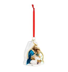 Demdaco HOLY FAMILY BLOWN GLASS ORNAMENT