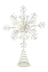 Demdaco LIT BEADED SNOWFLAKE TREE TOPPER