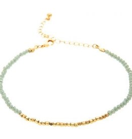 Rain Jewelry TURQUOISE GLASS BEAD ANKLET
