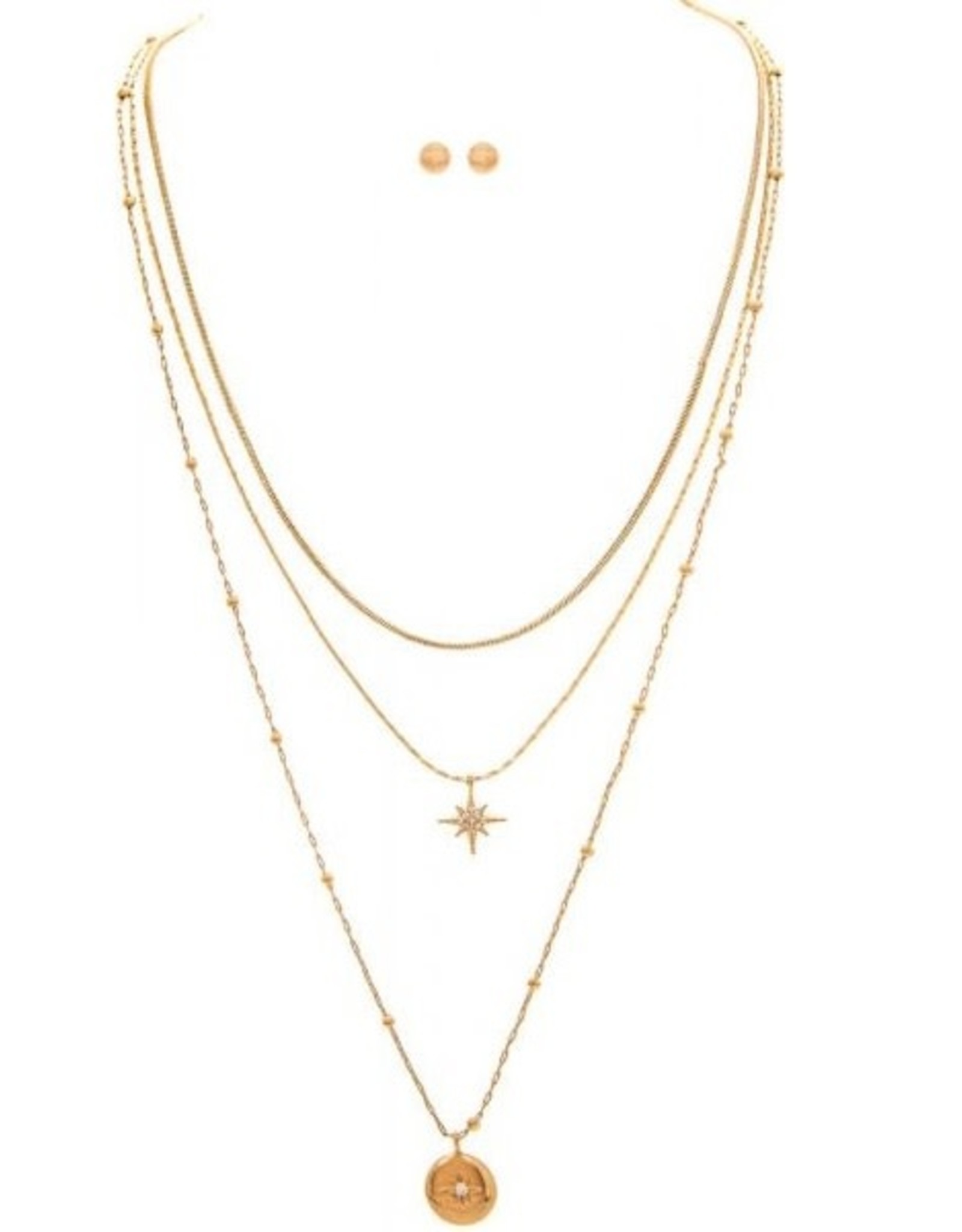 Rain Jewelry GOLD LAYERED CELESTIAL NECKLACE SET