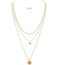 Rain Jewelry GOLD LAYERED CELESTIAL NECKLACE SET