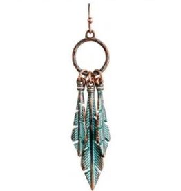 Rain Jewelry PATINA TRIPLE FEATHER EARRING