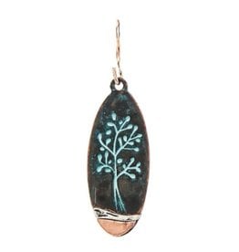 Rain Jewelry PATINA MULTI ENGRAVED TREE EARRING