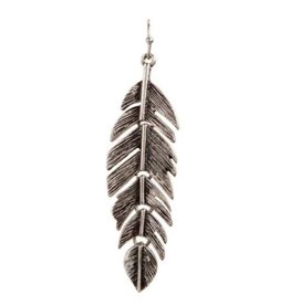 Rain Jewelry SILVER LINKED FEATHER DROP EARRING