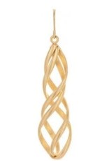 Rain Jewelry GOLD SPIRAL CAGE EARRING