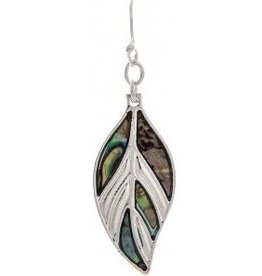 Rain Jewelry ABALONE VEINED LEAF EARRING