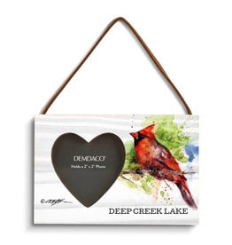 Demdaco DCL CARDINAL HEART FRAME MAGNETIC ORNAMENT