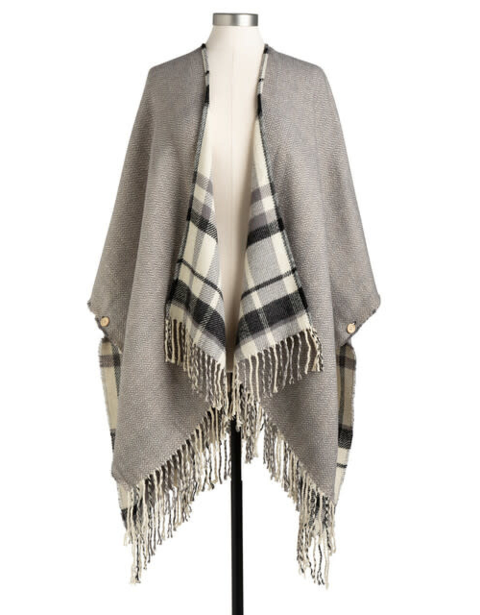 Demdaco REVERSIBLE PLAID KIMONO