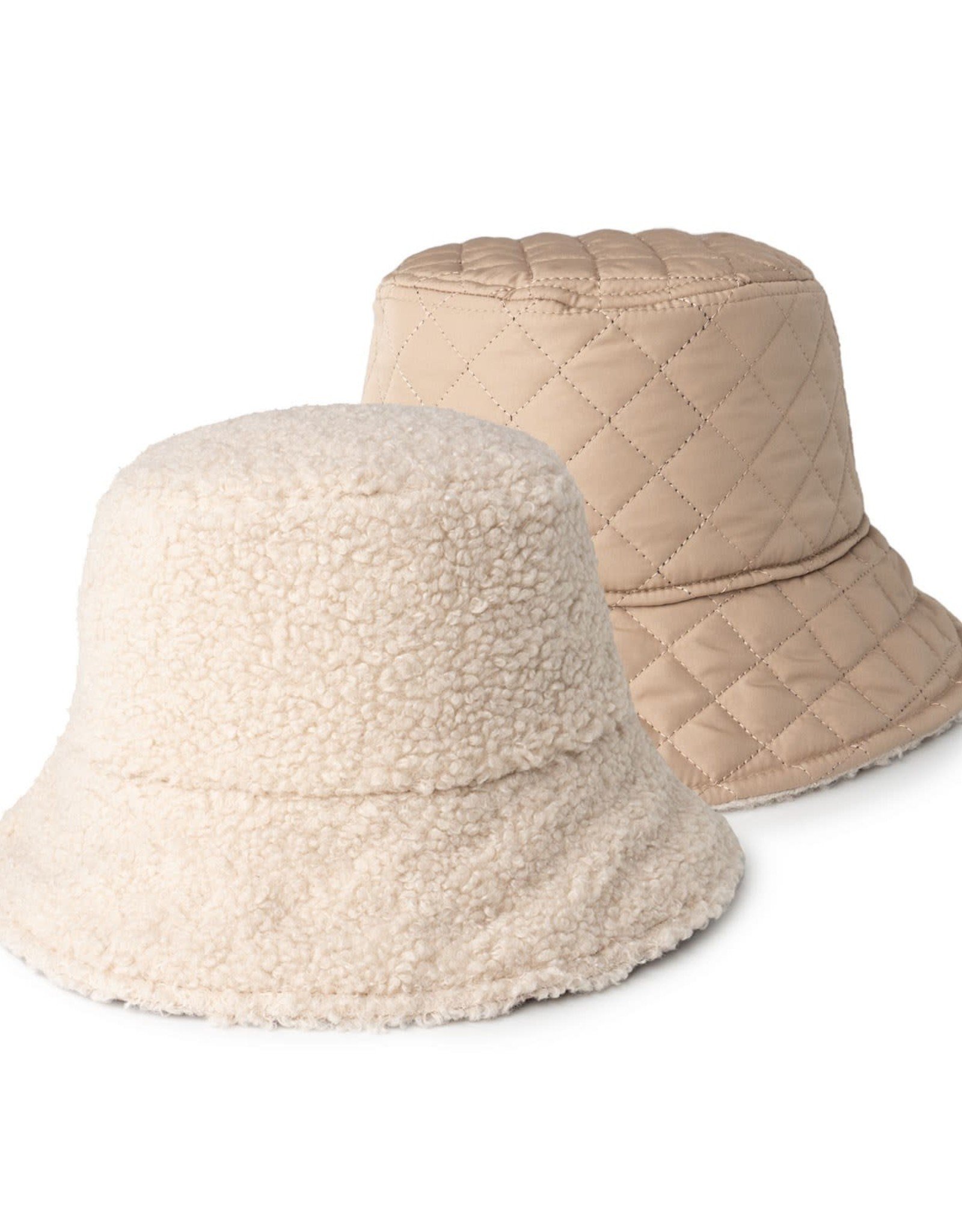 DM Merchandising APRES SKI SHERPA BUCKET HAT - reversible