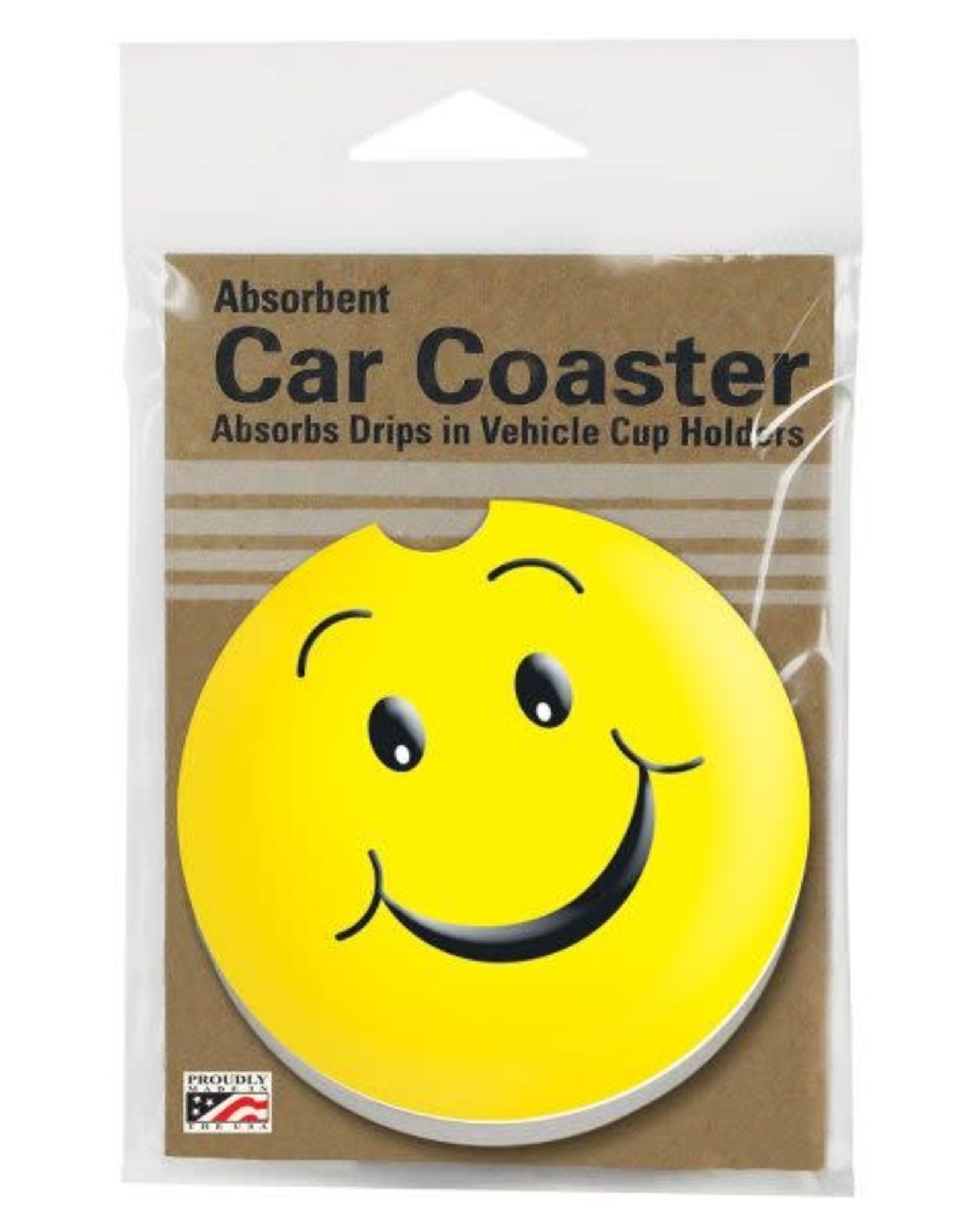 Counter Art HAPPY FACE CAR COASTER