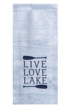 Kay Dee Design LIVE LOVE LAKE  TEA TOWEL - embroidered