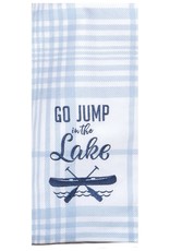 Kay Dee Design GO JUMP IN LAKE TEA TOWEL - embroidered