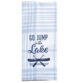 Kay Dee Design GO JUMP IN LAKE TEA TOWEL - embroidered