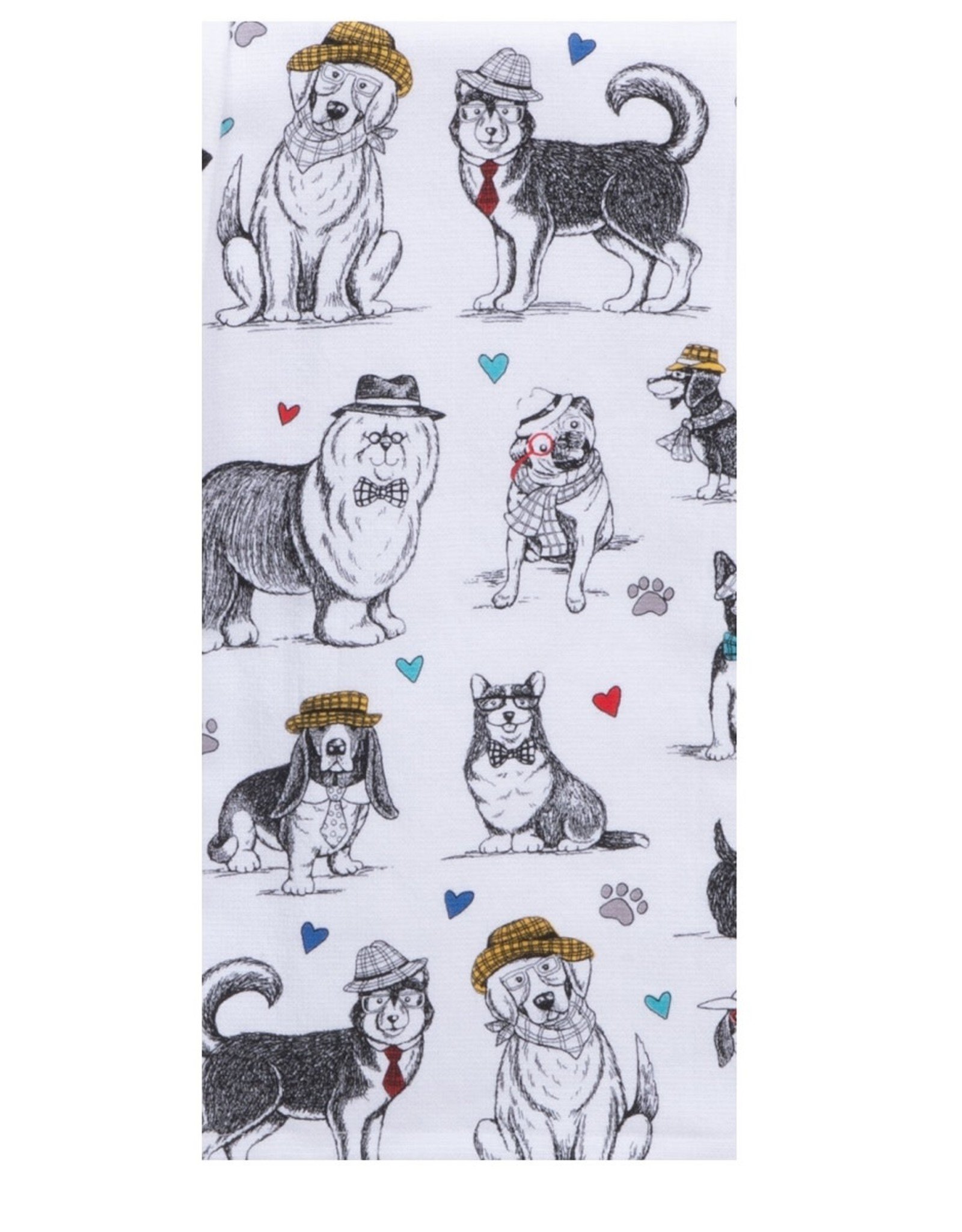 Kay Dee Design DOGS ALL OVER TERRY TOWEL - dual purpose
