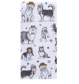 Kay Dee Design DOGS ALL OVER TERRY TOWEL - dual purpose