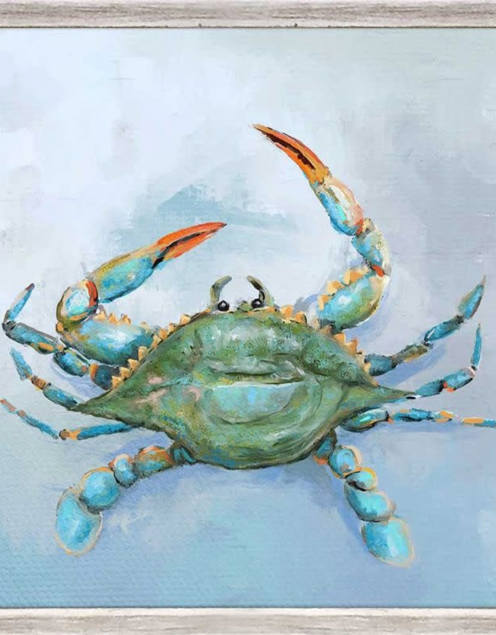 Oopsy Daisy / Green Box BLUE CRAB MINI FRAMED CANVAS - coastal locals