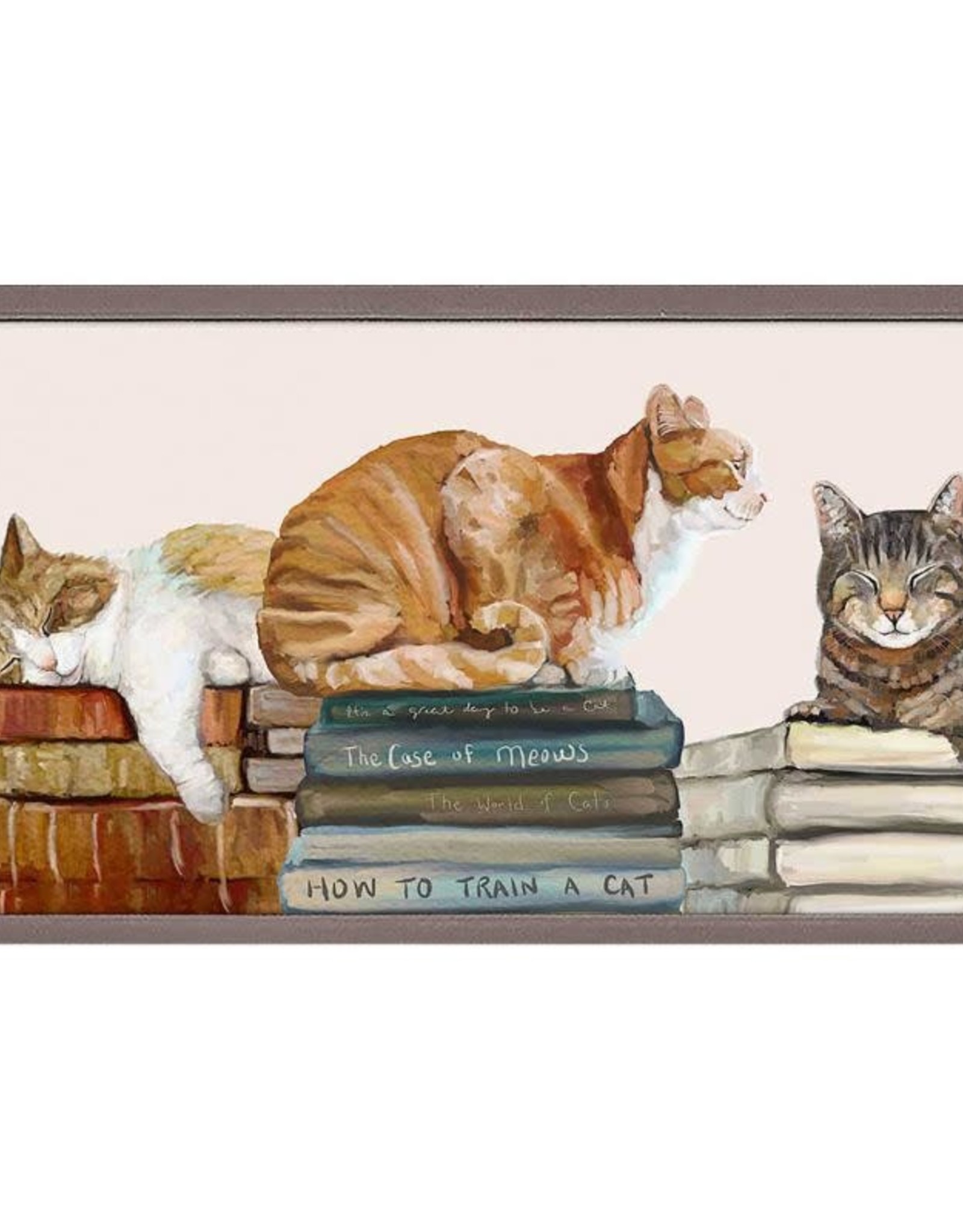Oopsy Daisy / Green Box CATS ON BOOKS MINI FRAMED CANVAS