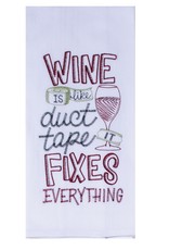 Kay Dee Design WINE DUCT TAPE SNARKASM KITCHEN TOWEL - embroidered