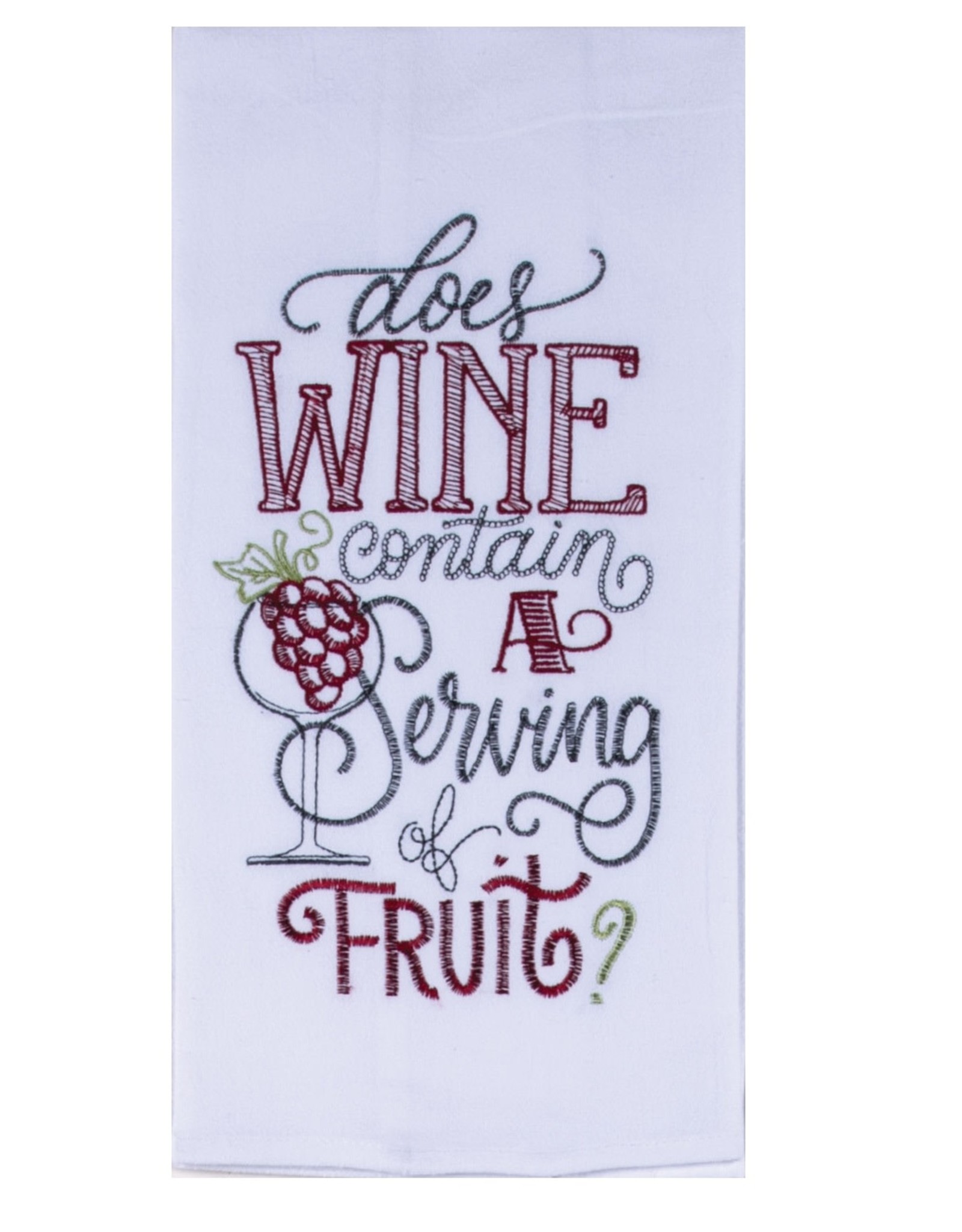 Kay Dee Design WIND SERVING SNARKASM KITCHEN TOWEL - embroidered