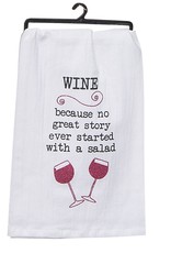 Kay Dee Design WINE STORY KITCHEN TOWEL - glittery accents