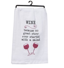 Kay Dee Design WINE STORY KITCHEN TOWEL - glittery accents